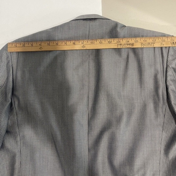 Loro Piana Sport Coat Blazer Men 44R Wool Silk Blend Grey 2 Button Joseph Abboud - Picture 14 of 16